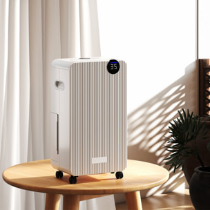 Déshumidificateur d'air 12L/jour mobile silencieux réservoir 2,1L timer 24H écran LED témoin d'humidité filtre lavable