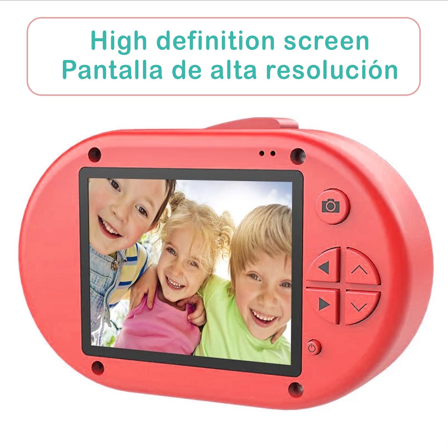 Cámara de fotos y videos para niños diseño pajarito. Full HD1080 y 12 megapíxeles