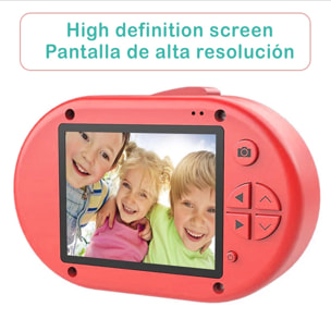 Cámara de fotos y videos para niños diseño pajarito. Full HD1080 y 12 megapíxeles