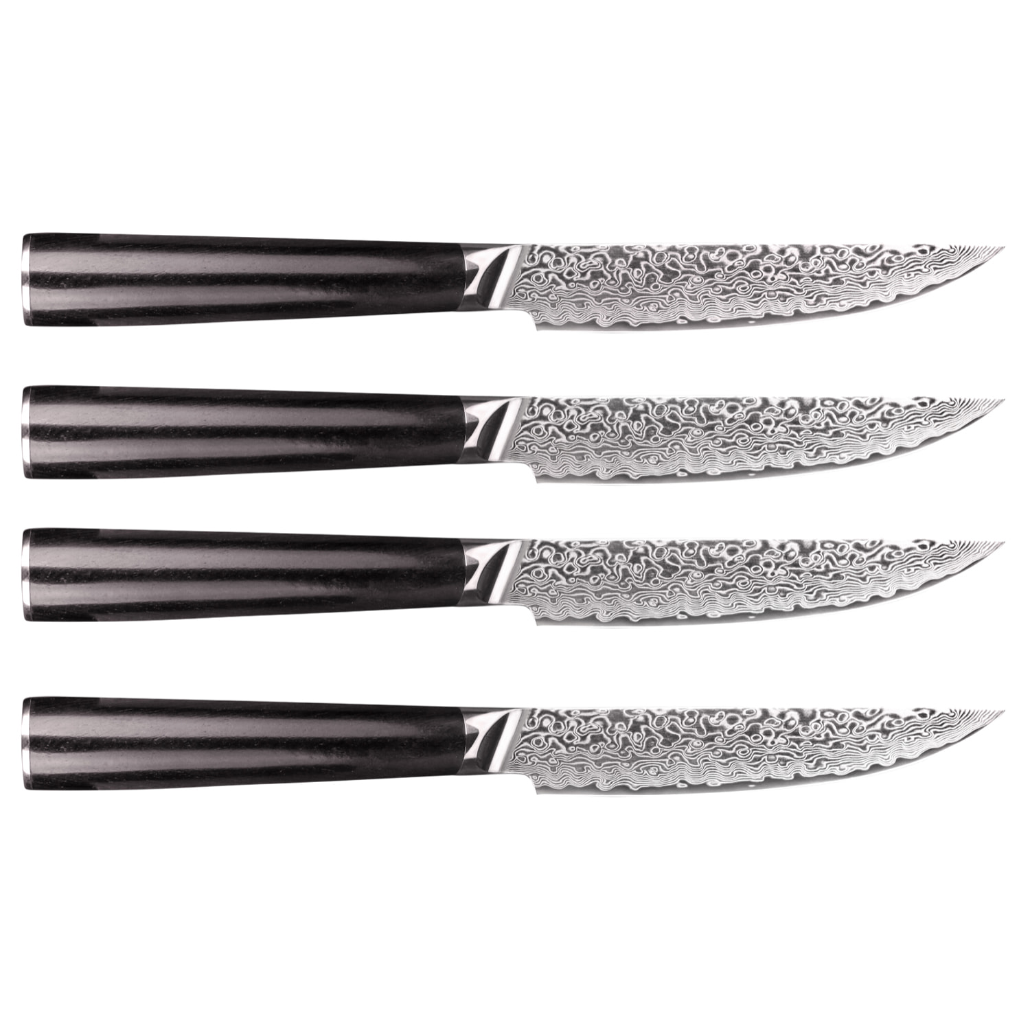 Coffret 4 couteaux à steak damas 64 couches