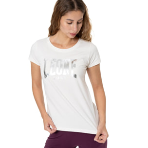 T-shirt donna a manica corta con stampa Leone 1947 Never Without