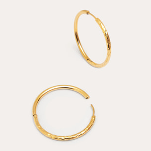 Orecchino River L  in Acciaio Placcato Oro