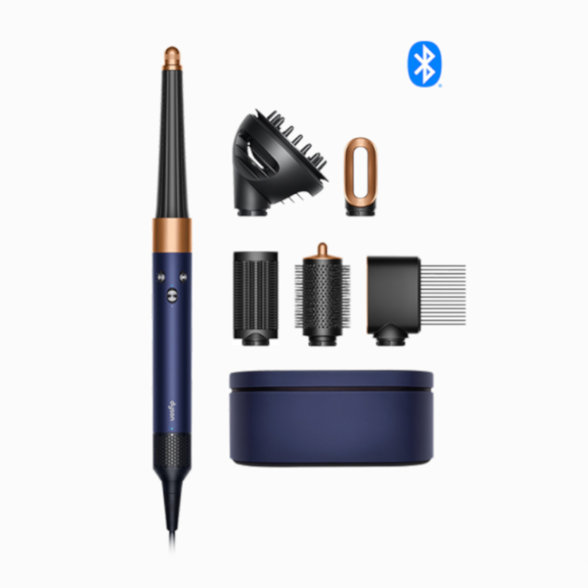 Multi-styler asciugacapelli Dyson Airwrap i.d.™ connesso per capelli mossi e ricci (Prussian Blue) | Nuovo