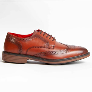 Zapato Oxford De Piel - Marron