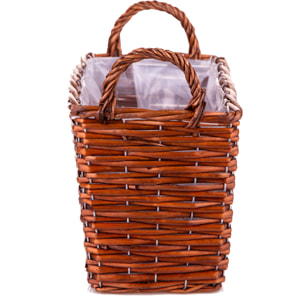 Cesto Rett. 30X16Xh18 Cm - Pezzi 2 - 30X18X16cm - Colore: Marrone - Bianchi Dino - Cesti Rettangolari E Quadrati