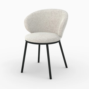 Chaise en tissu beige - Angèle