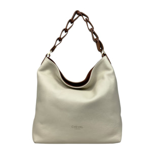 Borsa a spalla Cheval Firenze Lily Beige/Cuoio