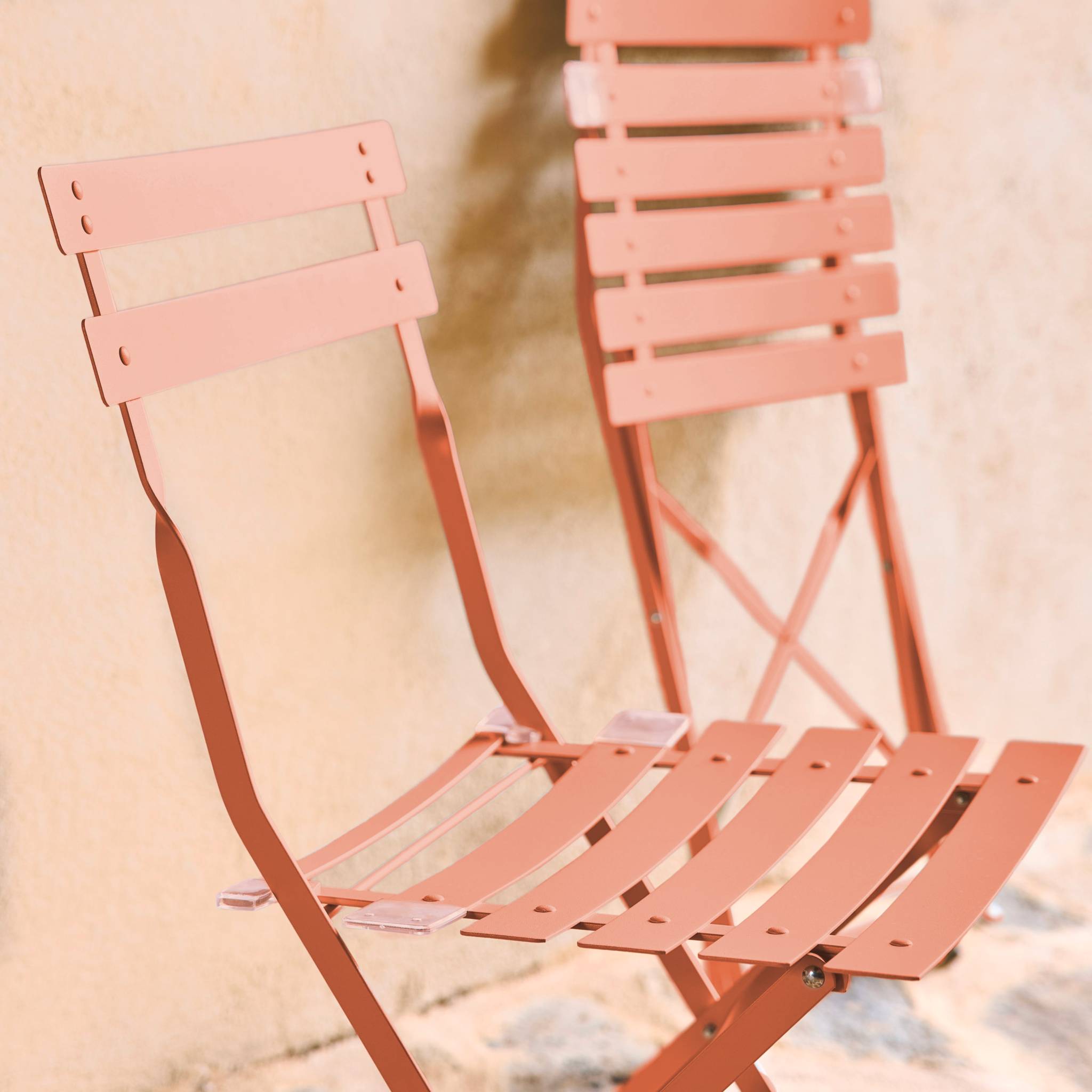 Chaise de jardin pliante métal (lot de 2) CHAISES EMILIA