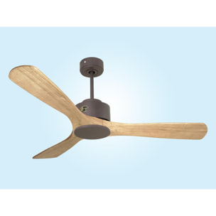 Ventilateur de plafond ø132 cm avec Wifi Réversible Hypersilence 40   W Chocolat
