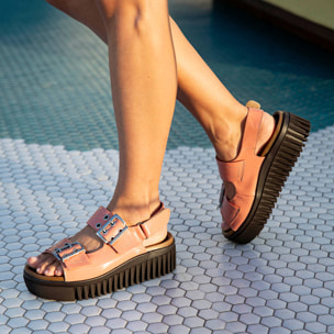 Sandalia de cuña 1579 NAPPA BLACK/BRIGHTON color Black