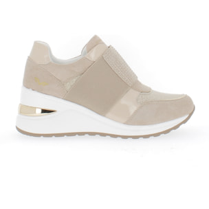 Armata di Mare Scarpe Donna Sneakers Casual con la Zeppa AMD SS31H22 Beige