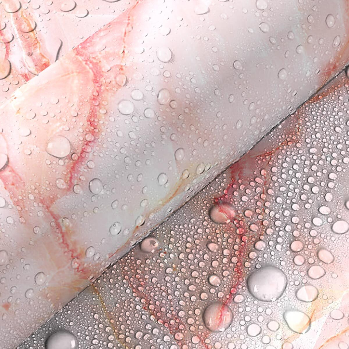 Rouleau revêtement adhésif vinyle au mètre - Sticker lavable Cuisine Meuble Armoire Porte - MARBRE DE BARI