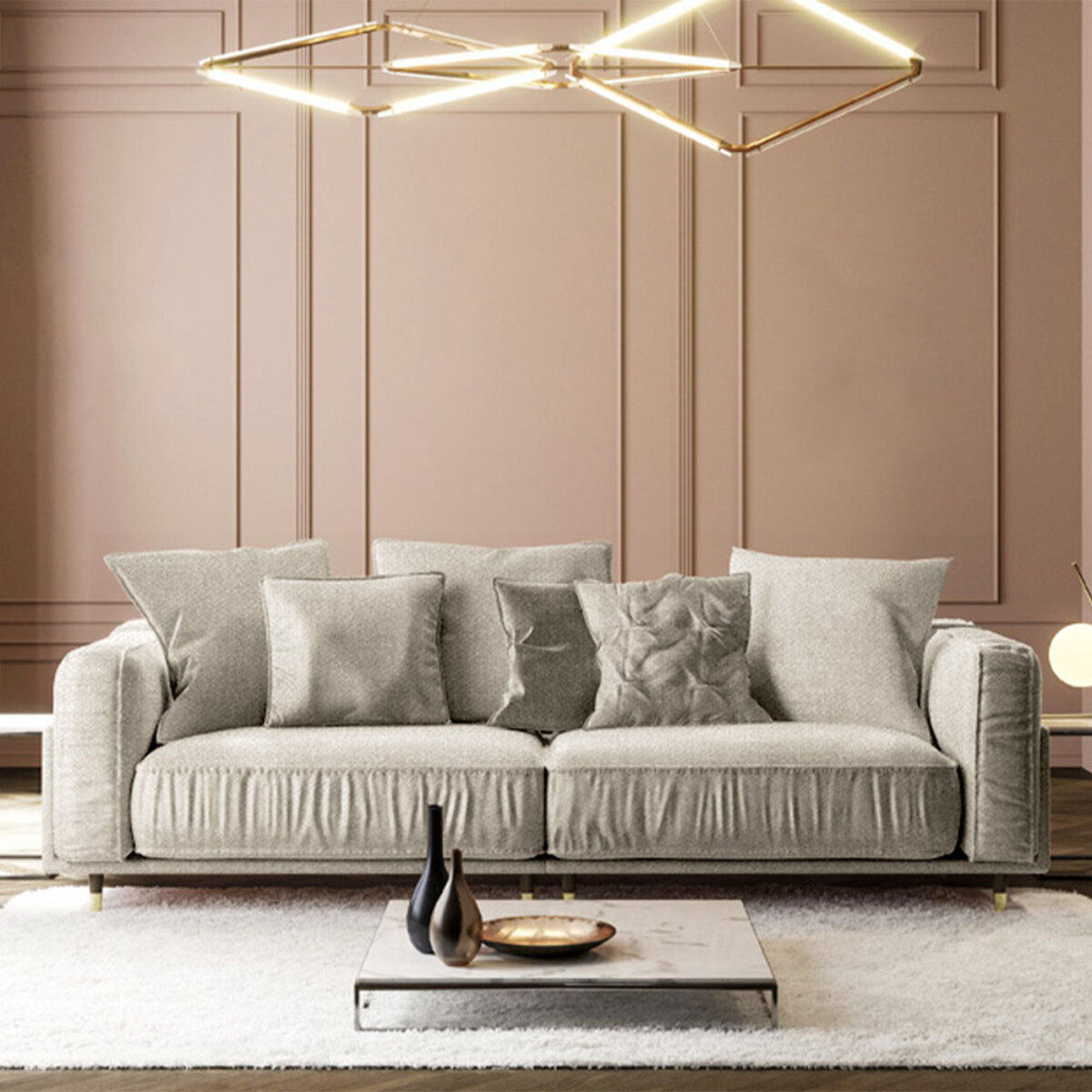 Canapé Tissu Fiorenzo - 3 places