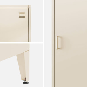 Armoire casier industriel métal 4 espaces de rangement (lot de 3) SOHO