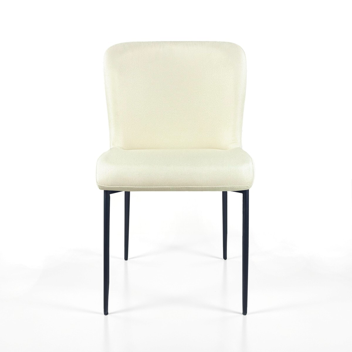 Lot de 2 chaises de salle à manger Tomasucci TRYUN, en tissu, beige, 59 × 49 × 82 cm