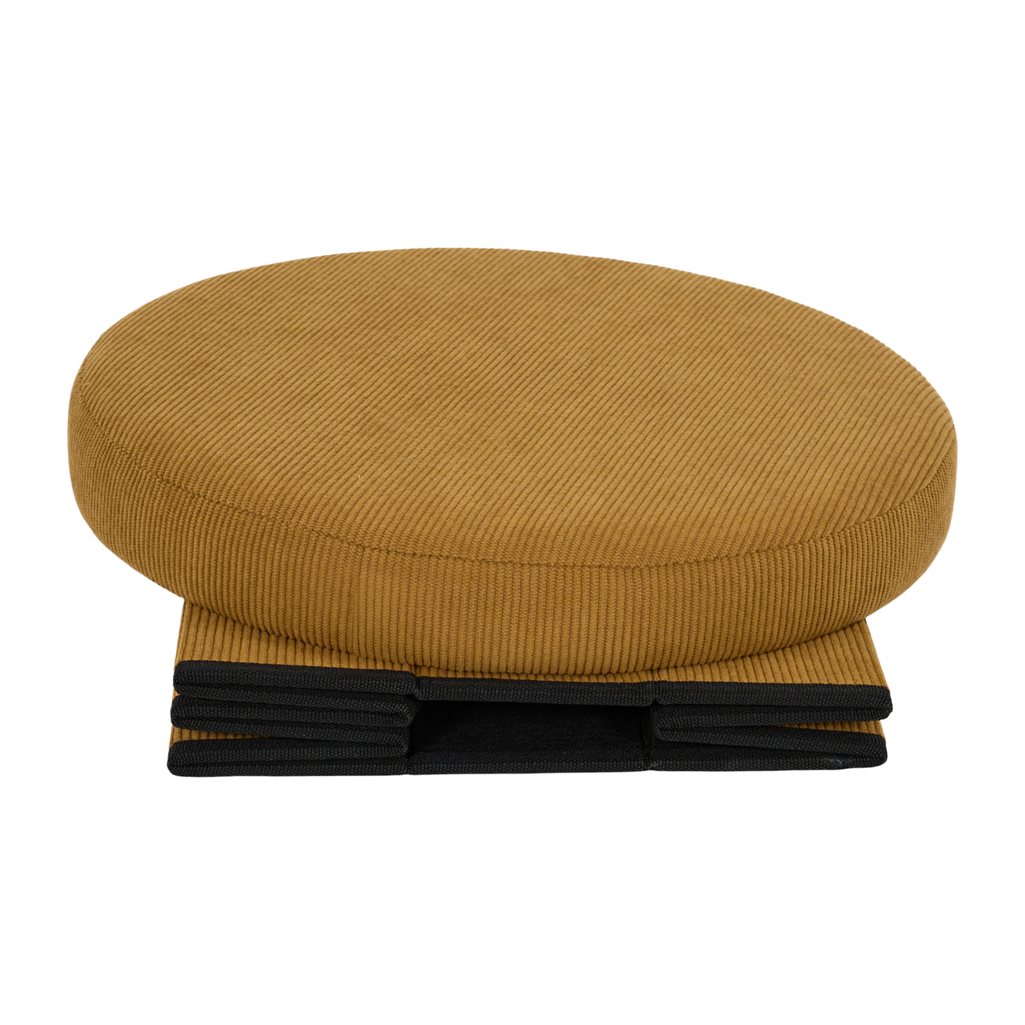 Coffre Pouf Pliable - HOME DECO FACTORY - Jules - Côtelé - Jaune