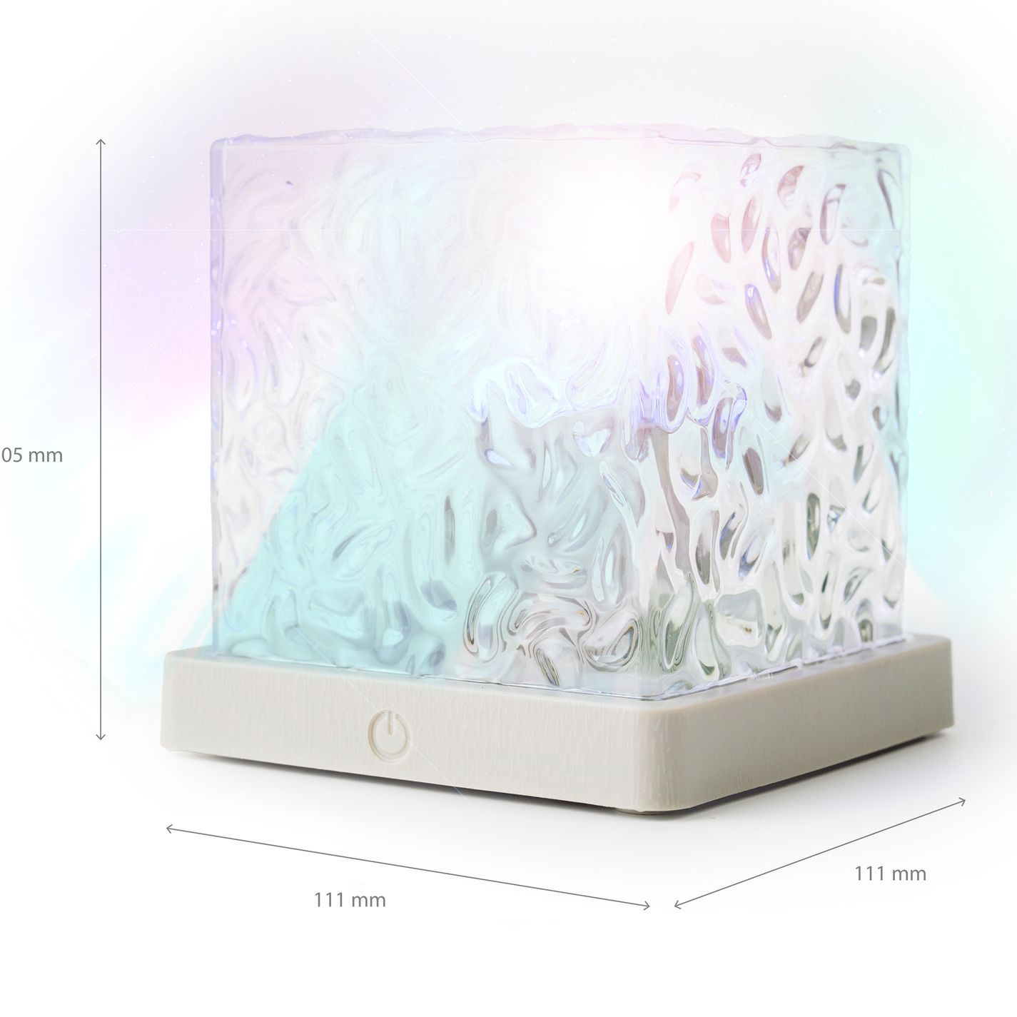 Proiettore LED aurora boreale - grigio/trasparente - 12 x 12 x 12 cm