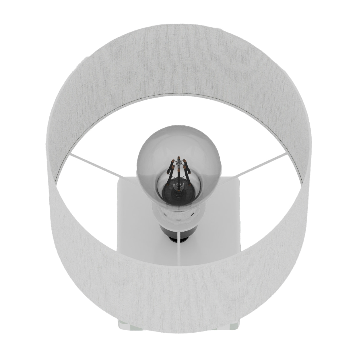 Petite lampe à poser Manet – céramique vert d’eau et lin naturel