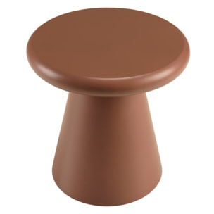 AGATHE - Table d'appoint ronde en bois peint terracotta D40cm