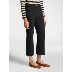 Elena Mirò - Pantalón cropped slim fit - Negro