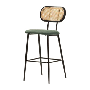 Taburete Bar Poliester Verde 45x56x109 Cm