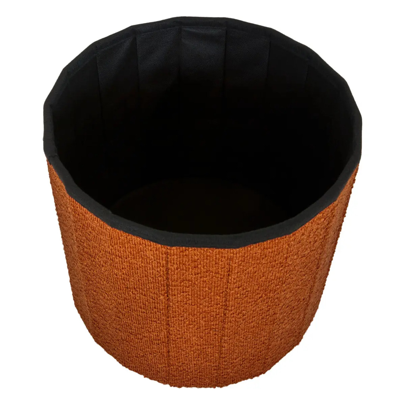 Pouf Fink rond pliable D.38cm ambre