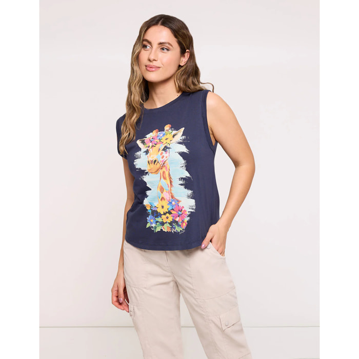 Camiseta Tirantes Azul Marino - Jirilda