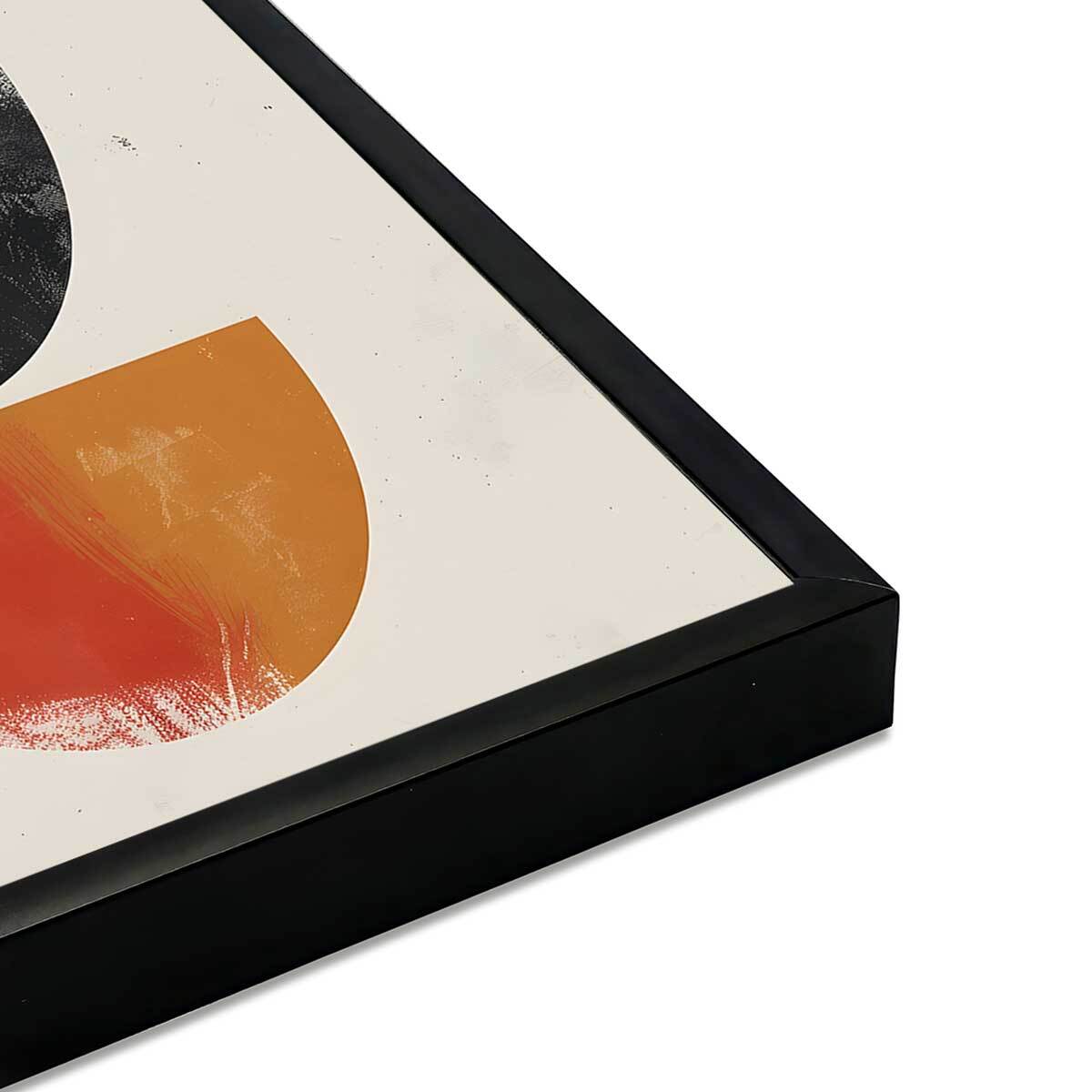 Affiche encadrée formes géométriques terracotta Affiche + cadre en métal - Noir