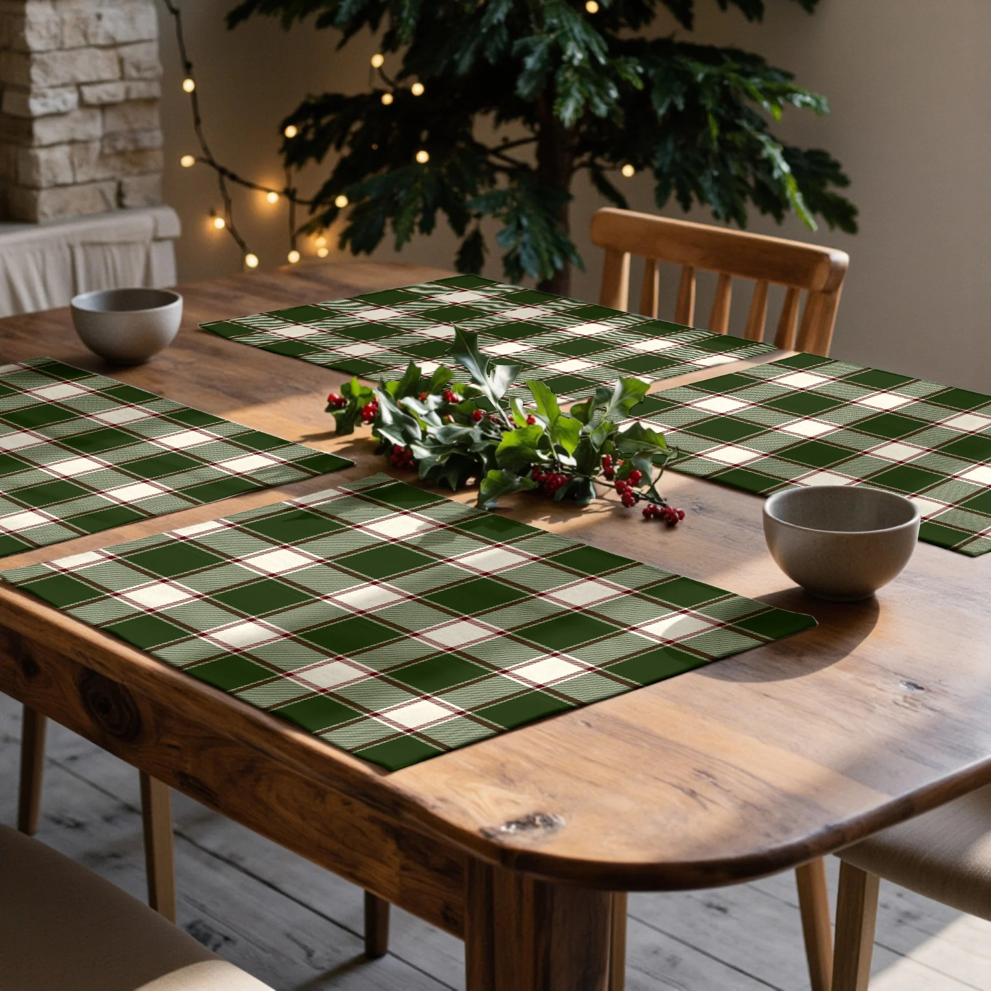 Lot de 2 sets de table anti-taches Christmas Wish 11 1225
