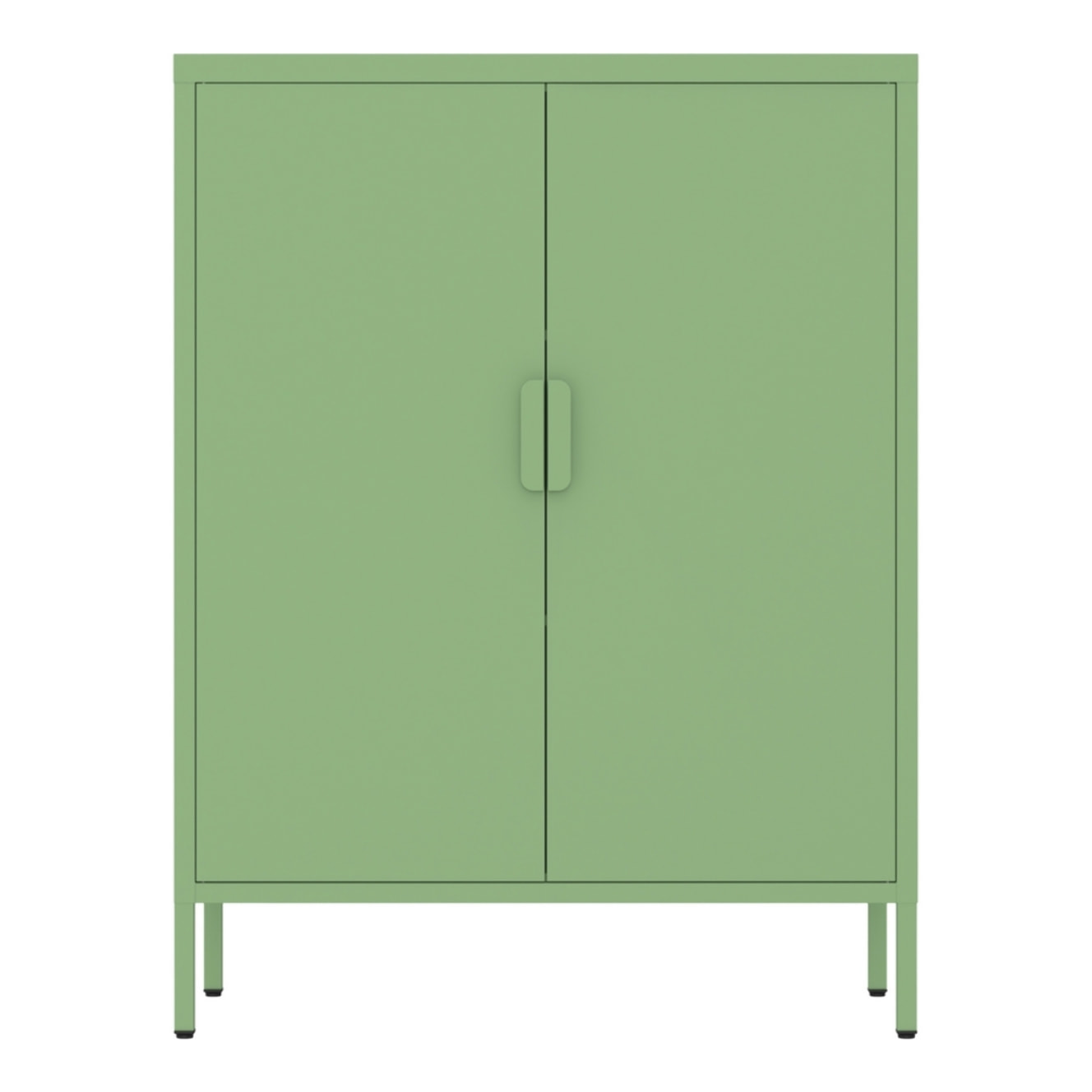 Credenza alta in metallo 2 ante 80x38x100h cm verde - Pop
