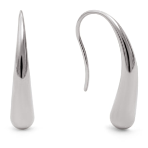 Pendientes Long Gota Acero