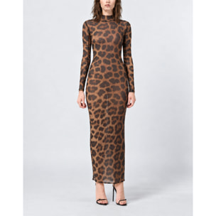 PHILIPP PLEIN Vestido largo LEOPARD