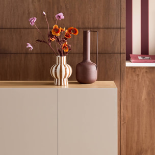 Buffet métal et décor bois 3 portes 120cm ASHTON