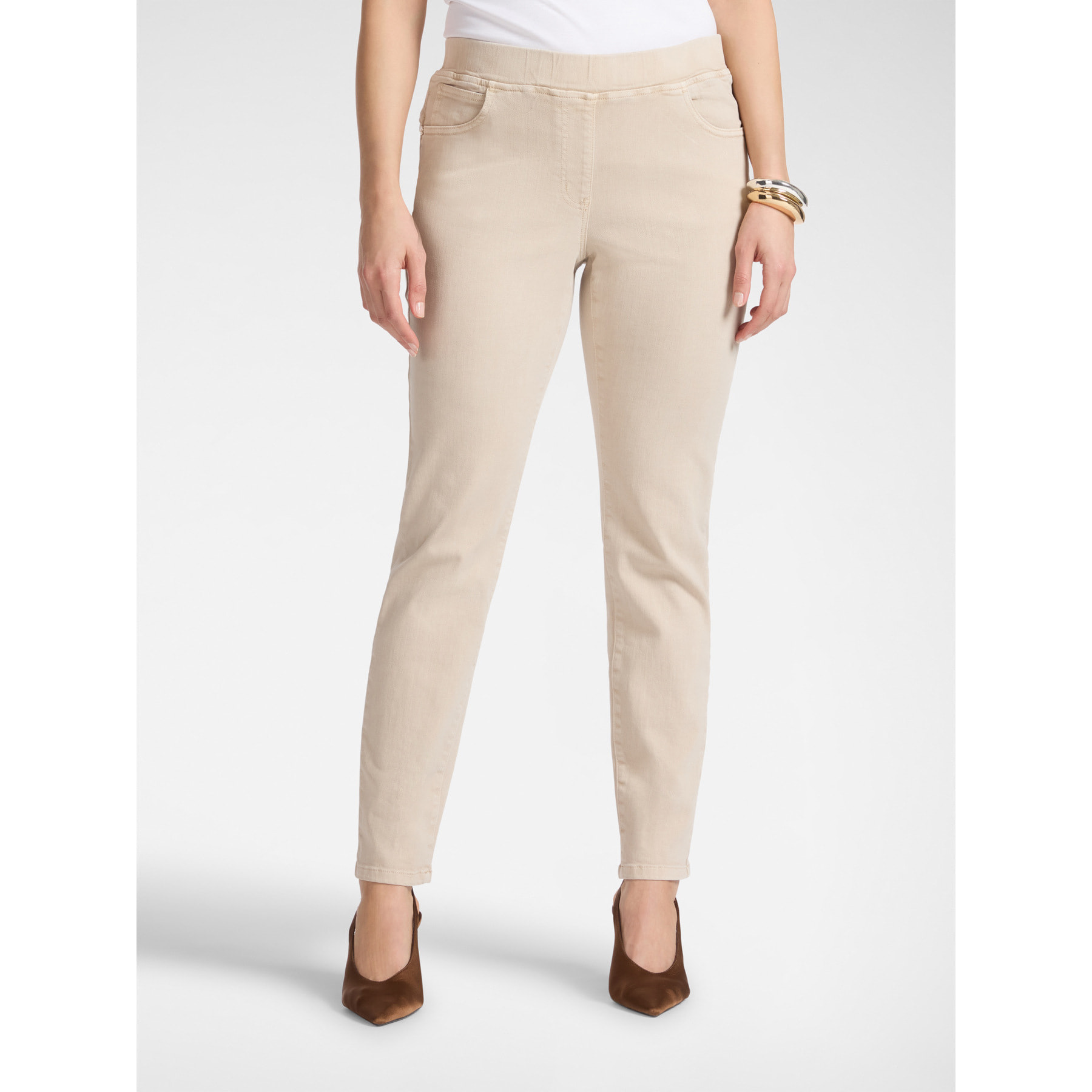 Elena Mirò - Jeggings en bull stretch - Beige