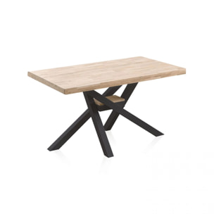 Mesa de comedor Xena 140 Negro - Roble