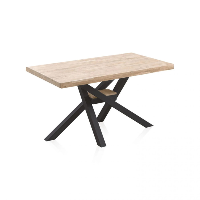 Mesa de comedor Xena 140 Negro - Roble