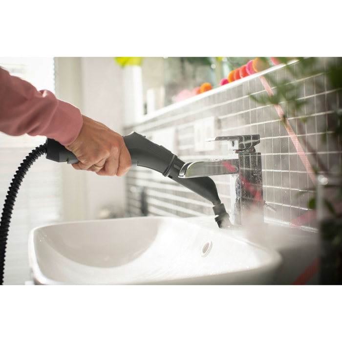 Nettoyeur vapeur Karcher SC 3 EasyFix - Pression 3.5 bar- Débit vapeur 40 g/min- Temps de chauffe rapide- Kit sols Easyfix