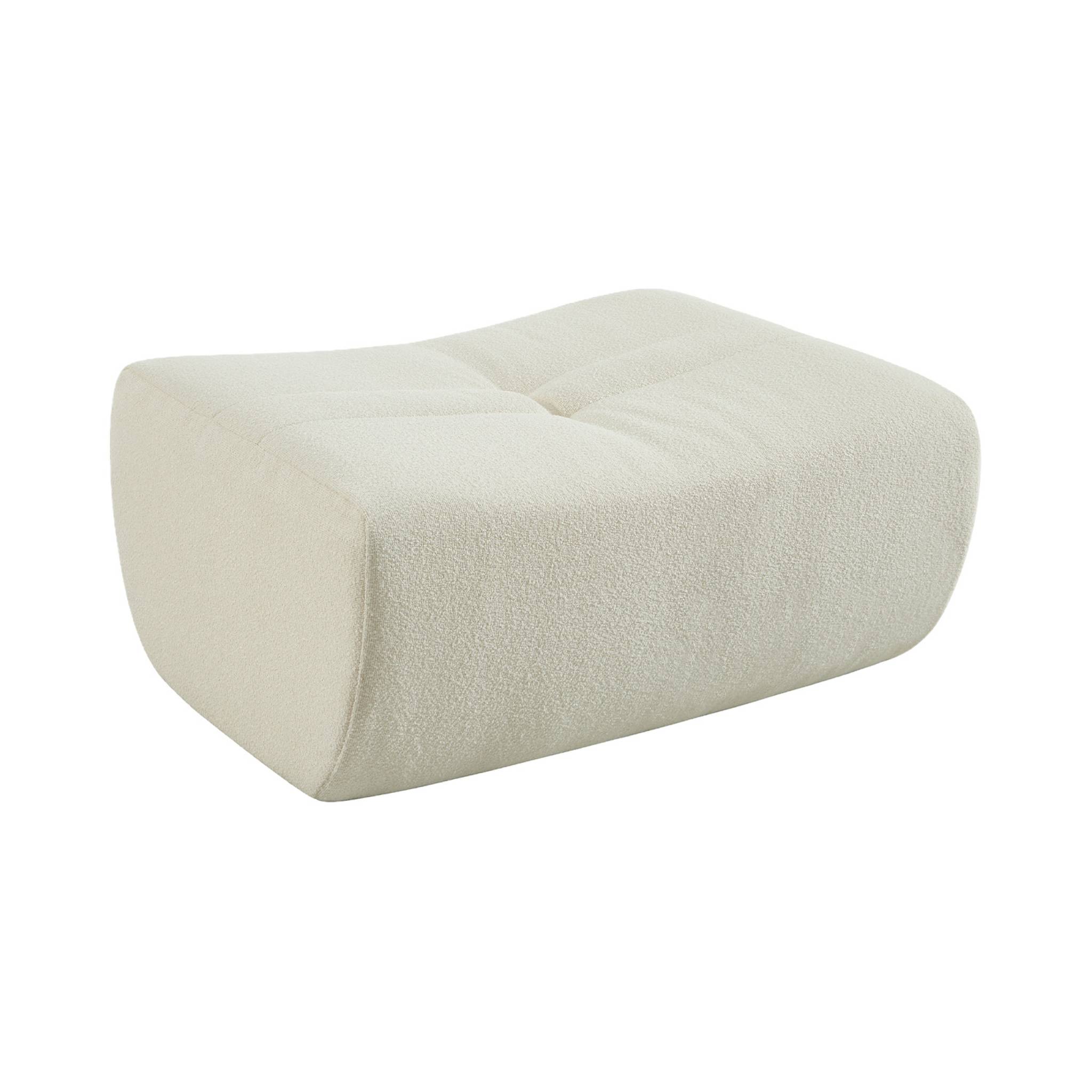 Pouf, repose-pieds pour chauffeuse Sokol bouclette texturée SOKOL