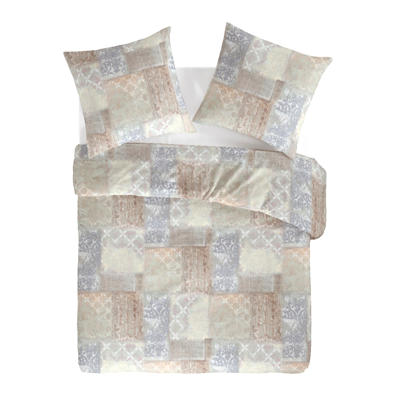 Juego de funda nórdica 240x220 cm + 2 fundas de almohada 65x65 cm - 100% algodón percal - ARIANE -