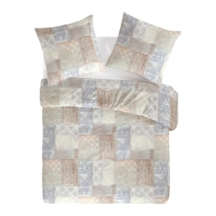 Juego de funda nórdica 240x220 cm + 2 fundas de almohada 65x65 cm - 100% algodón percal - ARIANE -