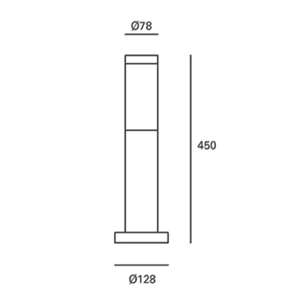 Forlight Koral Baliza Exterior de Jardín Resistente al Agua IP55. Poste de Luz. Lámpara Bolardo de Acero Inoxidable 23W.