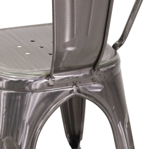 Sedia New Bristol Vacchetti in ferro galvanizzato cm43x43h45/84