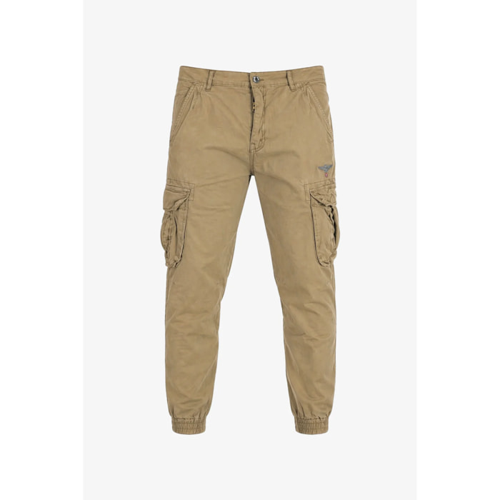 Pantaloni Esercito cargo kaki uomo