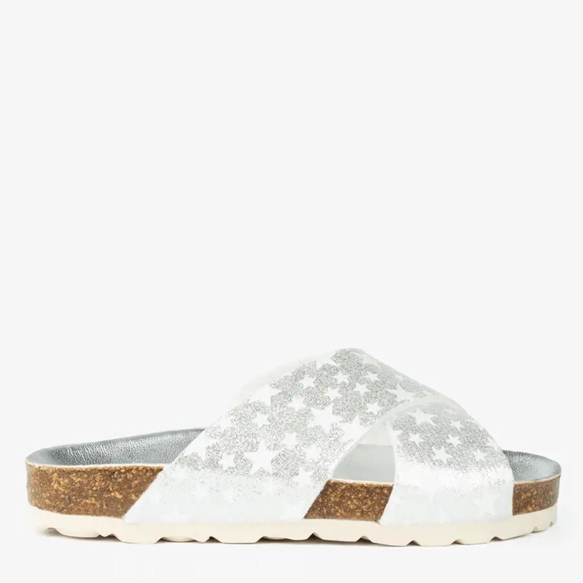 Sandalias de Niña Bio Plata Estrellas