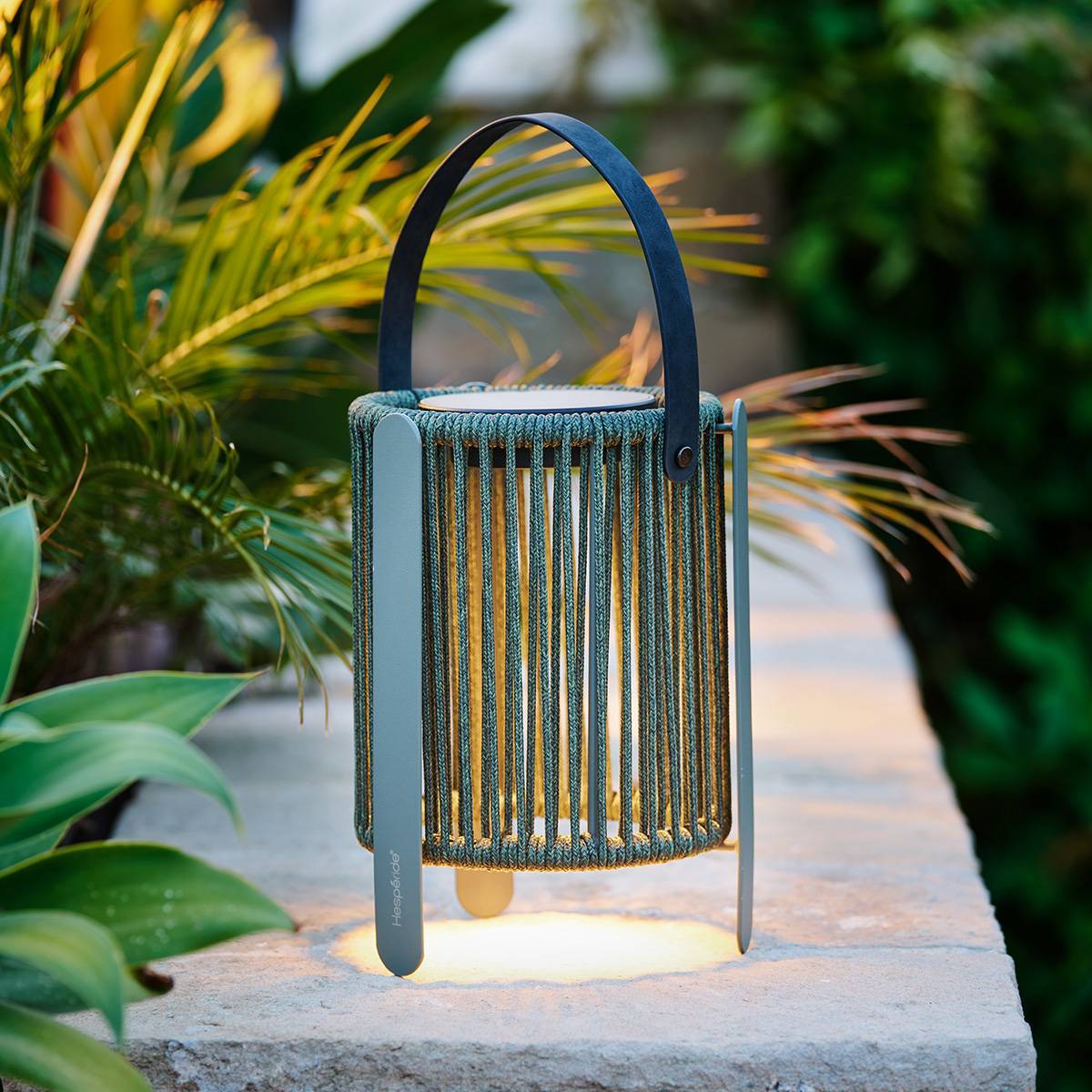 Lampe Liny solaire vert laurier H22cm
