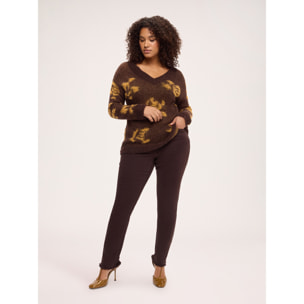 Fiorella Rubino - Pantaloni Skinny in cotone - Marrone