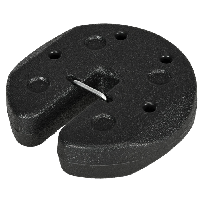 Pack de 4 Pesos para Carpas Plegables Pesos para Cenador Rellenados con Cemento Bases para Toldo Pérgola Ø22x5,5 cm Negro