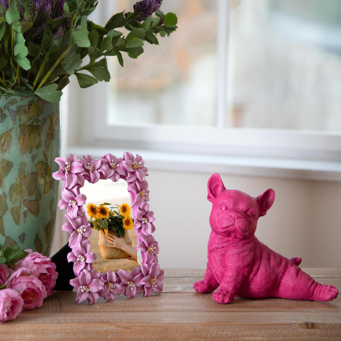 Porta foto fiore - 17xH22,5x2,2cm - Pezzi 3 - Bianchi Dino SpA