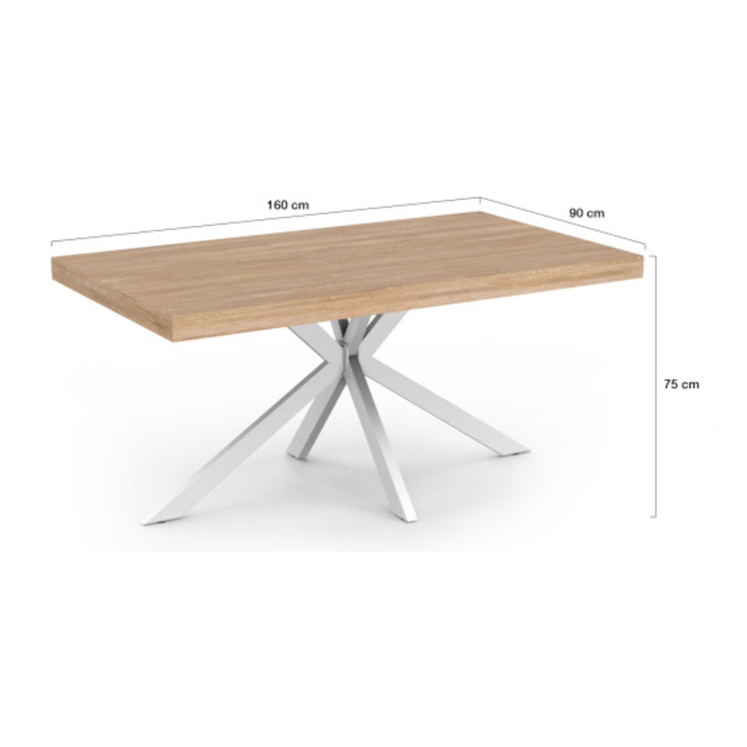 Table repas Brixton pieds spider