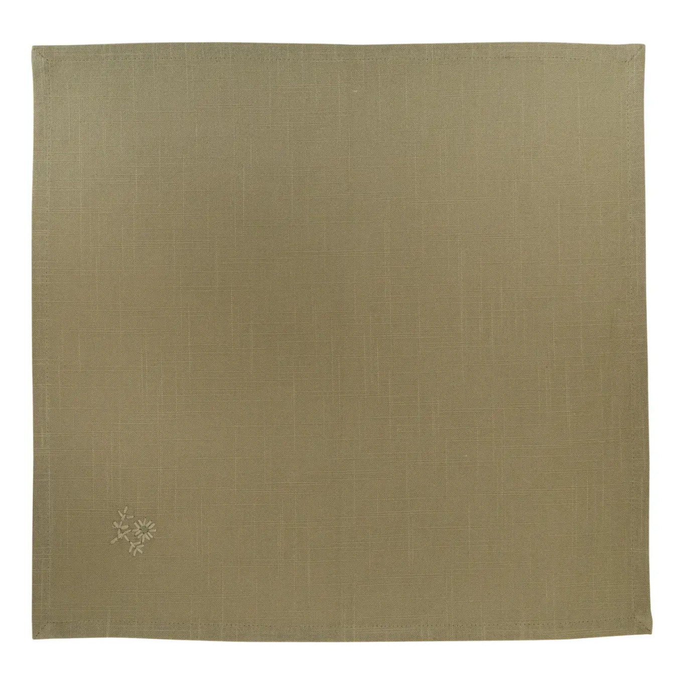 4 serviettes de table Joy 40x40cm vert kaki